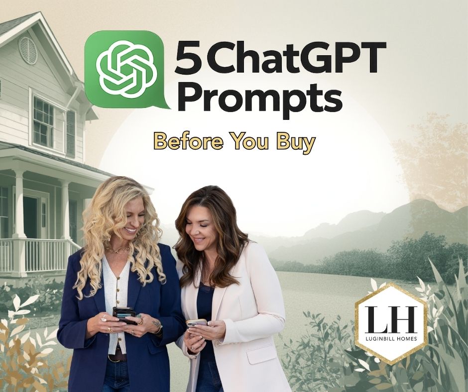 Jessica Luginbill and Misti Stewart reviewing ChatGPT prompts before buying a home in Colorado